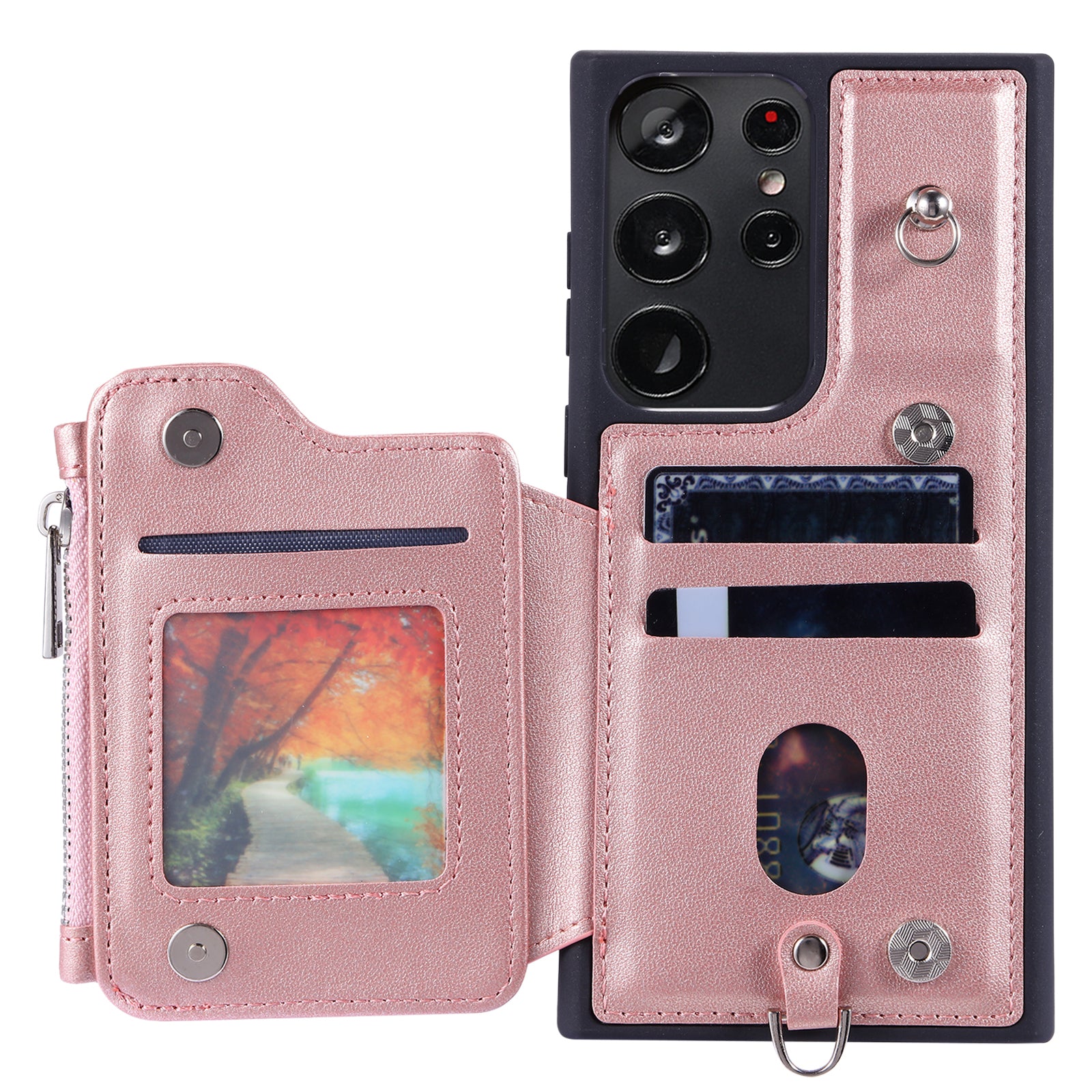 009 For Samsung Galaxy S23 Ultra Zipper Pocket Case Kickstand PU Leather Coated TPU RFID Blocking Wallet Phone Cover with Wrist Strap 009 For Samsung Galaxy S23 Ultra Zipper Pocket Case Kickstand PU Leather Coated TPU RFID Blocking Wallet Phone Cover with Wrist Strap